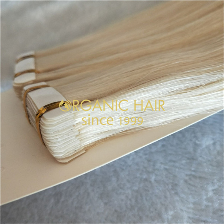 Cheap human young girl hair tape in hair extensions C15